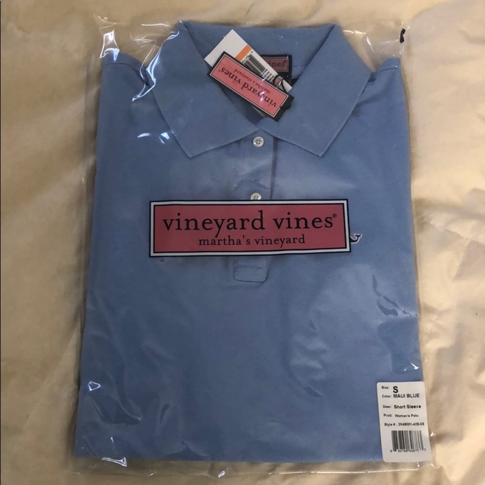 Vineyard Vines light blue women’s polo NWT size S